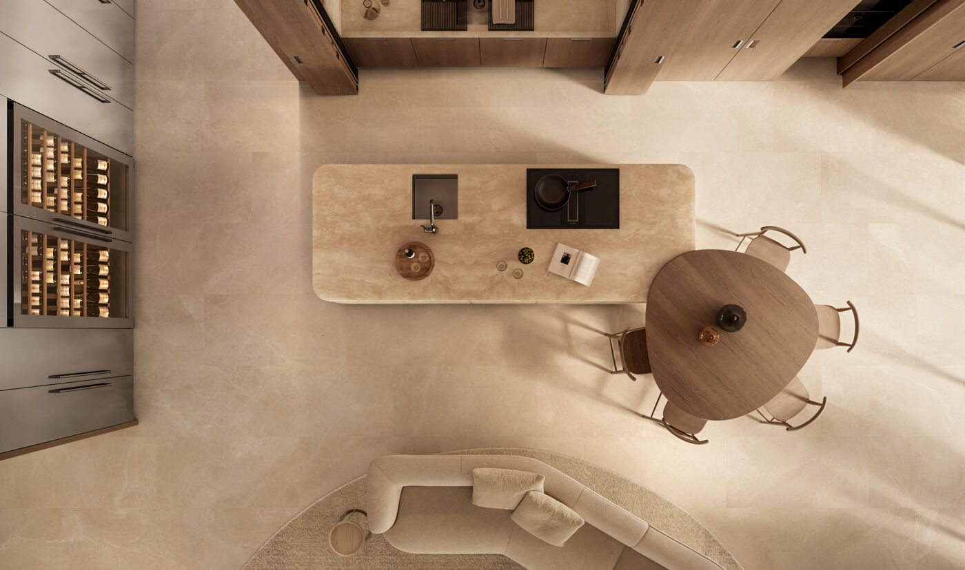 Arclinea Kora Kitchen - Top Down View