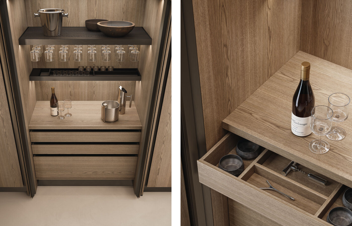 Arclinea New Pocket System Close Up - Proxima Kitchen