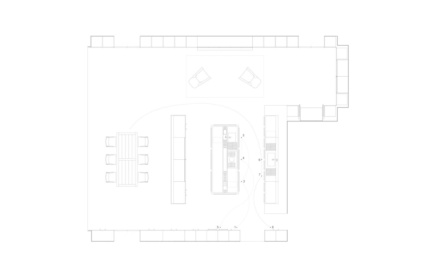 Arclinea Proxima Kitchen Layout