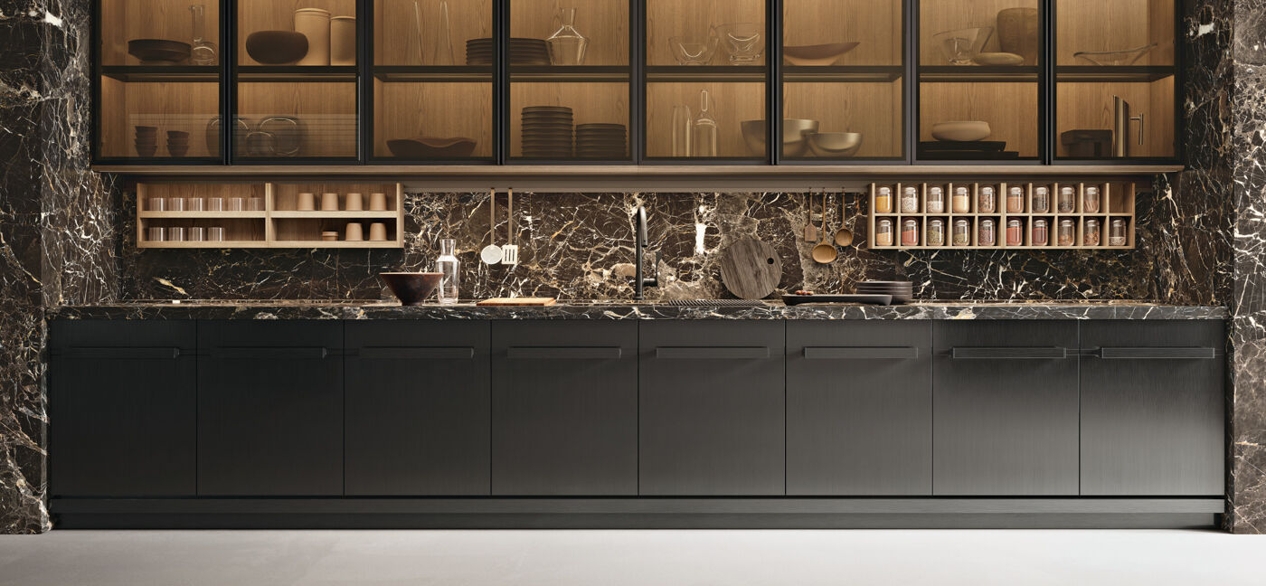 Arclinea Proxima Kitchen - Wide Counter View