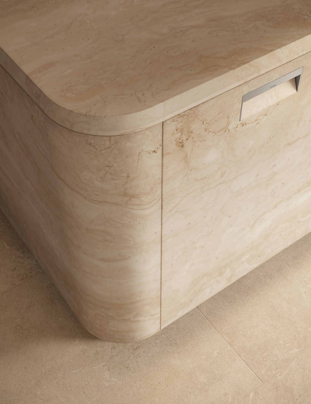 Arclinea Kora Kitchen - Marble Kitchen Island