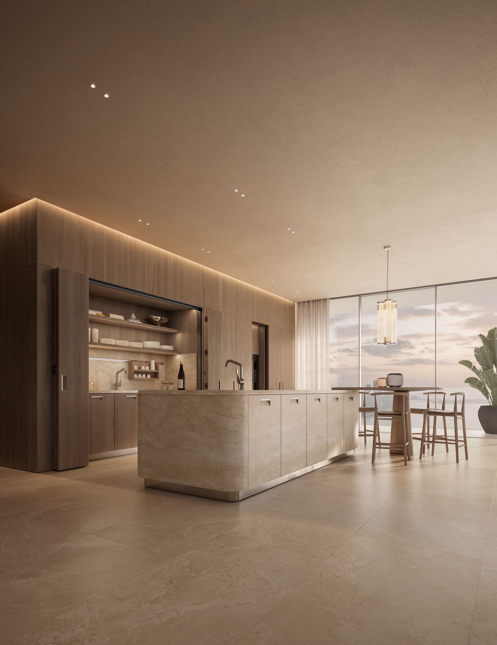 Arclinea Kora Kitchen - Open Space + Island