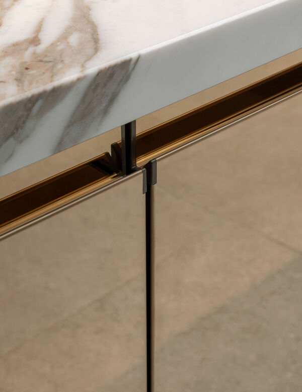 Convivium with Lapis Kitchen Close Up - Marble countertop